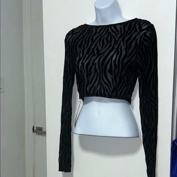 SHEIN Tops - All eyes 👀 on you with this sexy 🫦 Black Zebra Print Long Sleeve Top